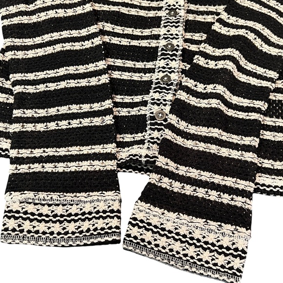 We The Free Kai Cardi Free People Cardigan Black Ivory XS - Picture 7 of 8